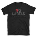 No Labels (Red), Black Unisex T-Shirt